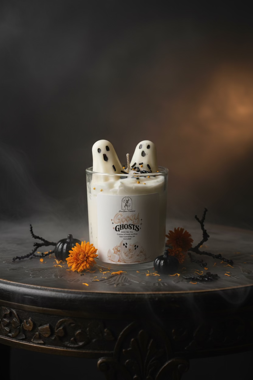 Gooey Ghosts | Marshmallow Halloween Candle