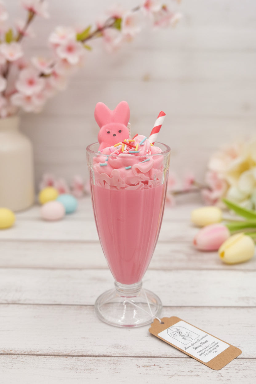 Bunny Shake Candle – Cute Shake Dessert Candle | Easter Bunny Soy Wax Candle