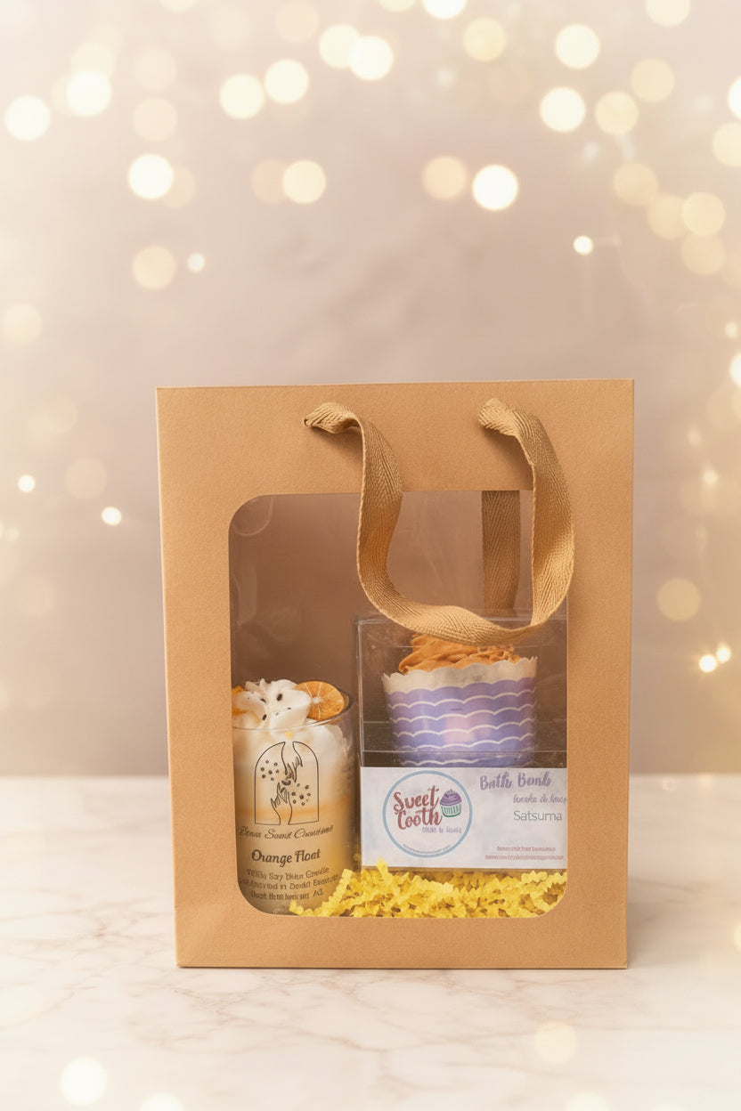 Bath Bundle | Handcrafted Candle & Bath Bomb Gift Set